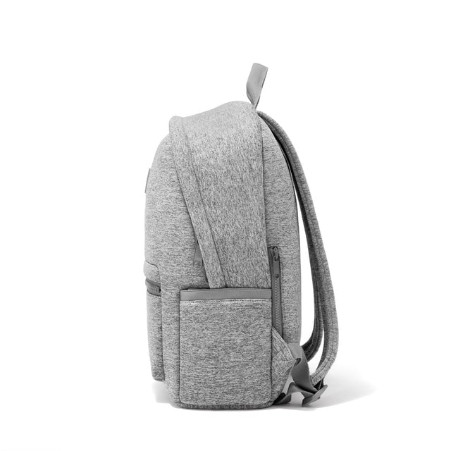Dagne Dover medium Dakota Neoprene Backpack in grey seen from the side.
